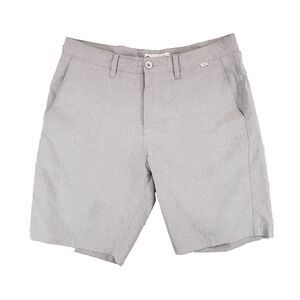 Travis Mathew Micro Check Golf Shorts Mens 34 Gray Performance Quiet Luxury‎